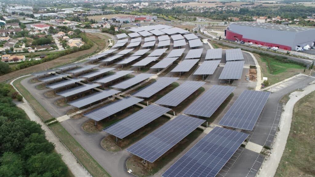 Ombrières photovoltaïques de parking REDEN, Angoulême
